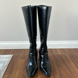 Black knee high boots